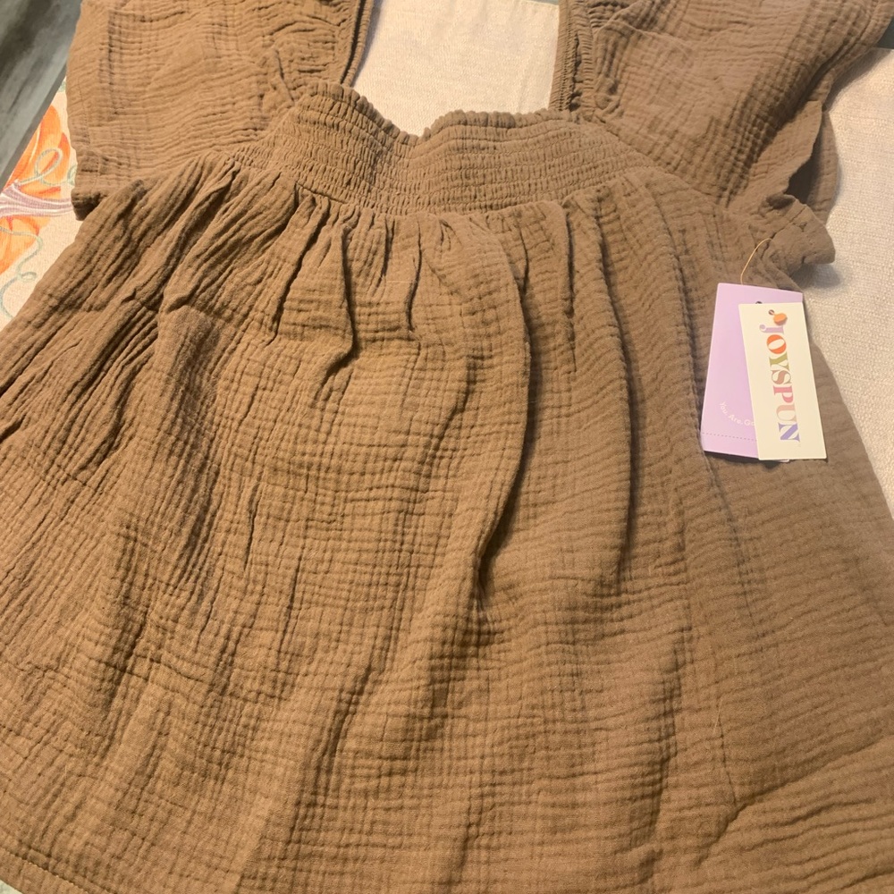 Brown Textured Top